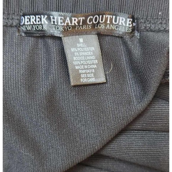 Derek Heart Couture Little Mini Black Sweetheart V Strapless sz M Juniors - Picture 4 of 13